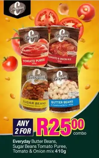 Take 'n Pay Everyday Butter Beans, Sugar Beans Tomato Puree, Tomato & Onion mix offer