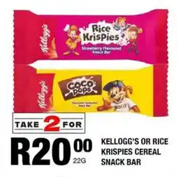 Take 'n Pay Kellogg's or rice krispies cereal snack bar offer