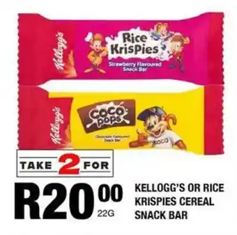 Take 'n Pay Kellogg's or rice krispies cereal snack bar offer