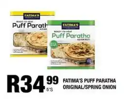 Take 'n Pay Fatima's puff paratha original/spring onion offer