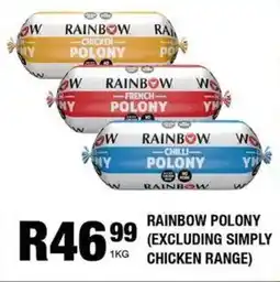 Take 'n Pay Rainbow polony (excluding simply chicken range) offer