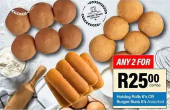 Take 'n Pay Hotdog Rolls OR Burger Buns Assorted offer