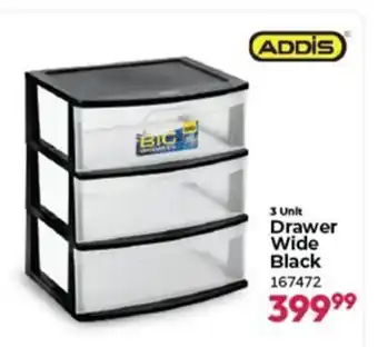 Crazy Plastics ADDIS Drawer Wide Black offer