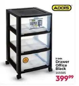 Crazy Plastics ADDIS Drawer Office Black offer