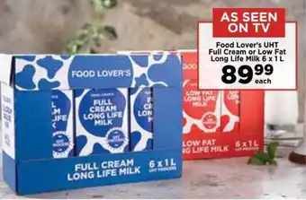 Food Lover's Market Food Lover's UHT Full Cream or Low Fat Long Life Milk offer