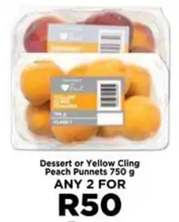 Food Lover's Market Dessert or Yellow Cling Peach Punnets offer