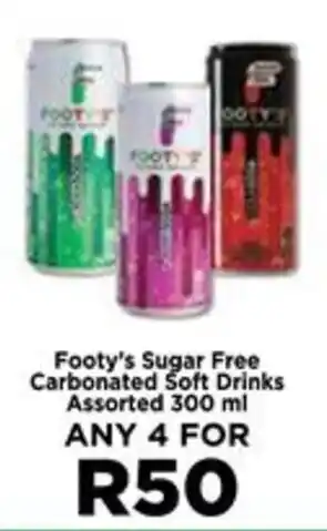 Food Lover's Market Footy's Sugar Free Carbonated Soft Drinks Assorted offer