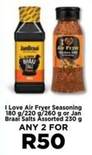 Food Lover's Market I Love Air Fryer Seasoning or Jan Braai Salts Assorted offer