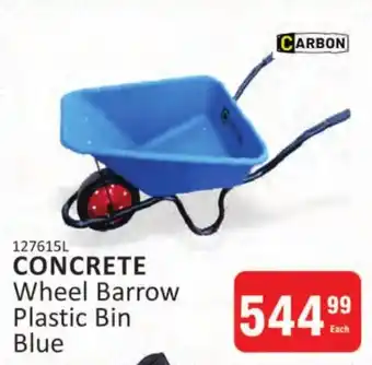 KitKat Cash and Carry CONCRETE Wheel Barrow Plastic Bin Blue offer