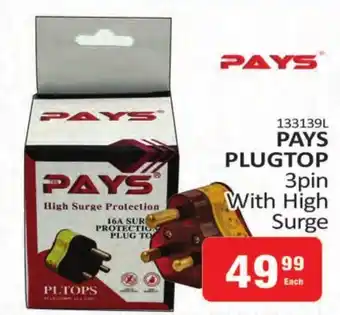 KitKat Cash and Carry PAYS PLUGTOP 3pin With High Surge offer