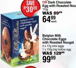 Dis-Chem Sally Williams Belgian Milk Chocolate Eggs with Roasted Nougat offer