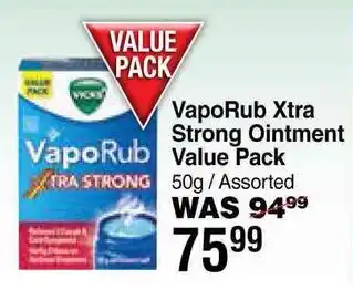 Dis-Chem Vicks VapoRub Xtra Strong Ointment Value Pack offer