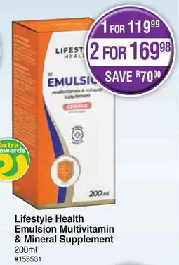 Dis-Chem Lifestyle Health Emulsion Multivitamin & Mineral Supplement offer