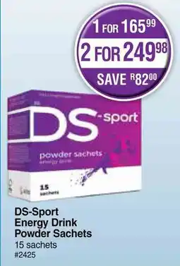 Dis-Chem DS-Sport Energy Drink Powder Sachets offer