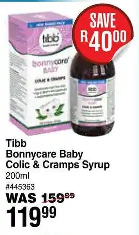 Dis-Chem Tibb Bonnycare Baby Colic & Cramps Syrup offer