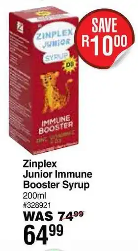 Dis-Chem Zinplex Junior Immune Booster Syrup offer