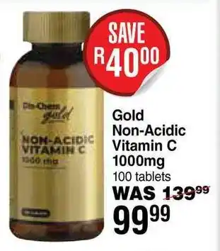 Dis-Chem Gold Non-Acidic Vitamin C 1000mg offer