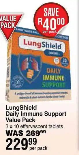 Dis-Chem LungShield Daily Immune Support Value Pack offer