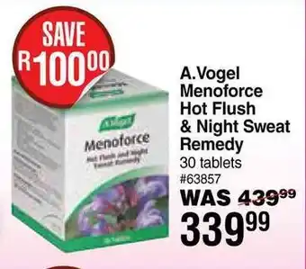 Dis-Chem A.Vogel Menoforce Hot Flush & Night Sweat Remedy offer