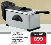 Makro Sunbeam 3L Stainless Steel Deep Fryer SDF-8502-Each offer