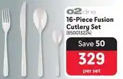 Makro O2 Dine 16 Piece Fusion Culery Set-Per Set offer