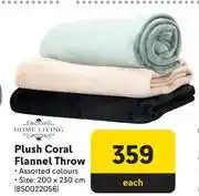 Makro Home Living Plush Coral Flannel Throw-Each offer