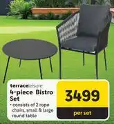 Makro Terraceleisure 4-Piece Bistro Set-Per Set offer