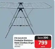 Makro Primaries Foldable Stainless Steel Clothes Dryer-33 x 110cm Each offer