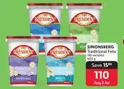 Makro Simonsberg Traditional Feta (All Variants)-For 2 x 400g offer