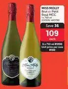 Makro Miss Molly Brut Or Petit Rose MCC-750ml Each offer