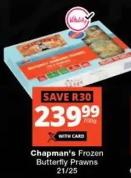 Checkers Chapman's Frozen Butterfly Prawns offer