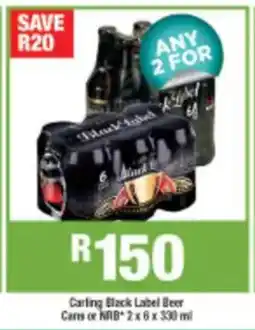 Agrimark Carling Black Label Beer Cans or NRB offer