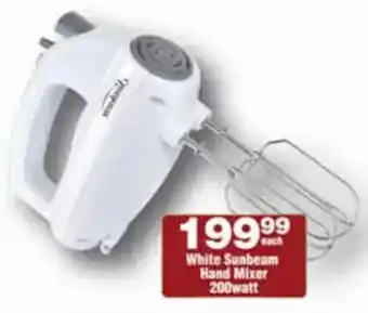 Check Star White Sunbeam Hand Mixer offer