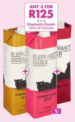 President Liquor Elephant's Cousin Wine All Variants offer