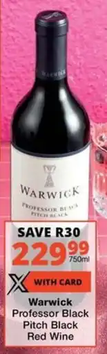 Checkers Liquor Shop Warwick Professor Black Pitch Black Red Wine offer