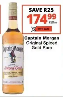 Checkers Liquor Shop Captain Morgan Original Spiced Gold Rum offer