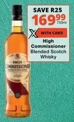 Checkers Liquor Shop High Commissioner Blended Scotch Whisky offer