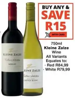 Checkers Liquor Shop Kleine Zalze Wine All Variants offer