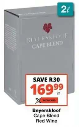 Checkers Liquor Shop Beyerskloof Cape Blend Red Wine offer