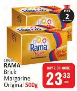 KitKat Cash and Carry RAMA Brick Margarine Original offer