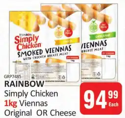 KitKat Cash and Carry RAINBOW Simply Chicken Viennas Original OR Cheese offer