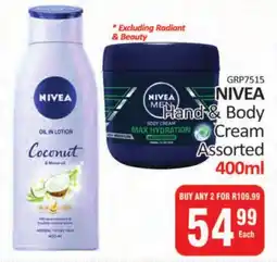 KitKat Cash and Carry NIVEA Hand & Body Cream Assorted offer