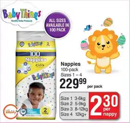 Dis-Chem Baby Things Nappies offer