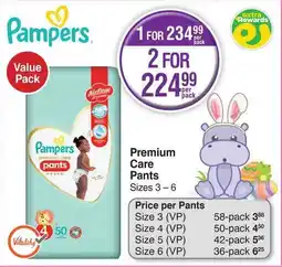 Dis-Chem Pampers Premium Care Pants offer