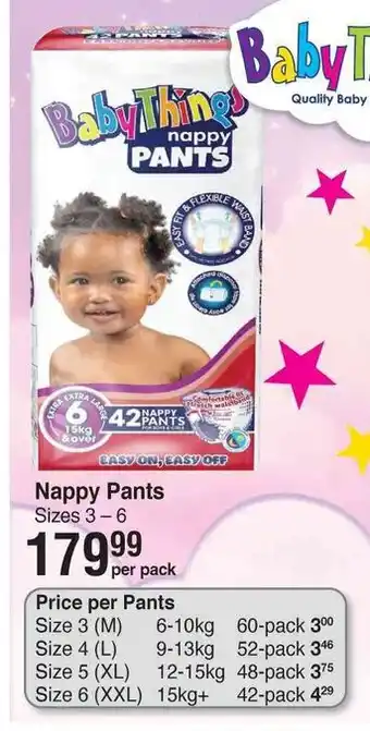 Dis-Chem Baby Things Nappy Pants offer