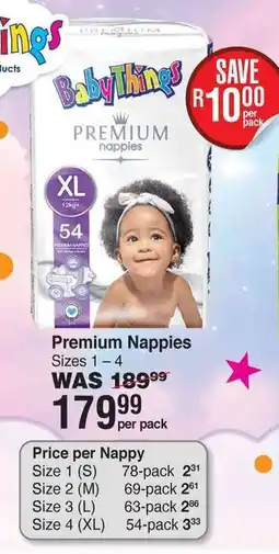 Dis-Chem Baby Things Premium Nappies offer