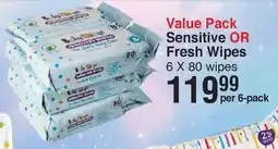 Dis-Chem Baby Things Sensitive OR Fresh Wipes offer