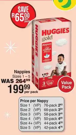 Dis-Chem HUGGIES Nappies offer