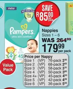 Dis-Chem Pampers Nappies offer