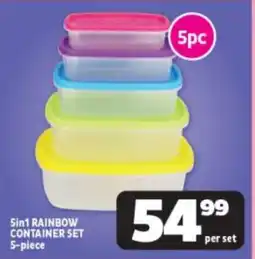 Usave 5in1 rainbow container set offer